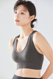 Strappy Cross  Back Sports Bra for Women With Bra Pads Padded Comfortable Activewear Workout Bra