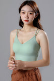 Cross Back Strappy Bra Women Longline  Wire Free  Night Bra Crop Tank Top Daily Wear Bra