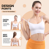 Women's Cross Back Sport Bras Padded Stretchy Strappy Criss Cross Cropped Bras Sexy Yoga Bra Top Workout Fitness Low Impact