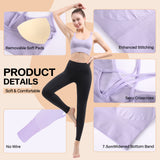 Women's Cross Back Sport Bras Padded Stretchy Strappy Criss Cross Cropped Bras Sexy Yoga Bra Top Workout Fitness Low Impact