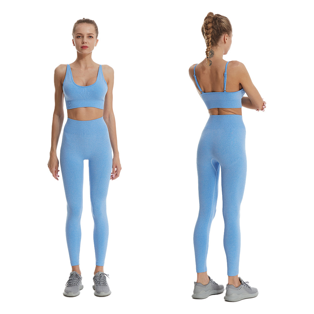 Seamless Yoga Set Women Sportswear Sport Suit Clothes Gym Clothing High  Waist Shorts Top Running Fitness Sets s3 Blue blue set XS at  Women's  Clothing store
