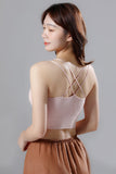 Cross Back Strappy Bra Women Longline  Wire Free  Night Bra Crop Tank Top Daily Wear Bra