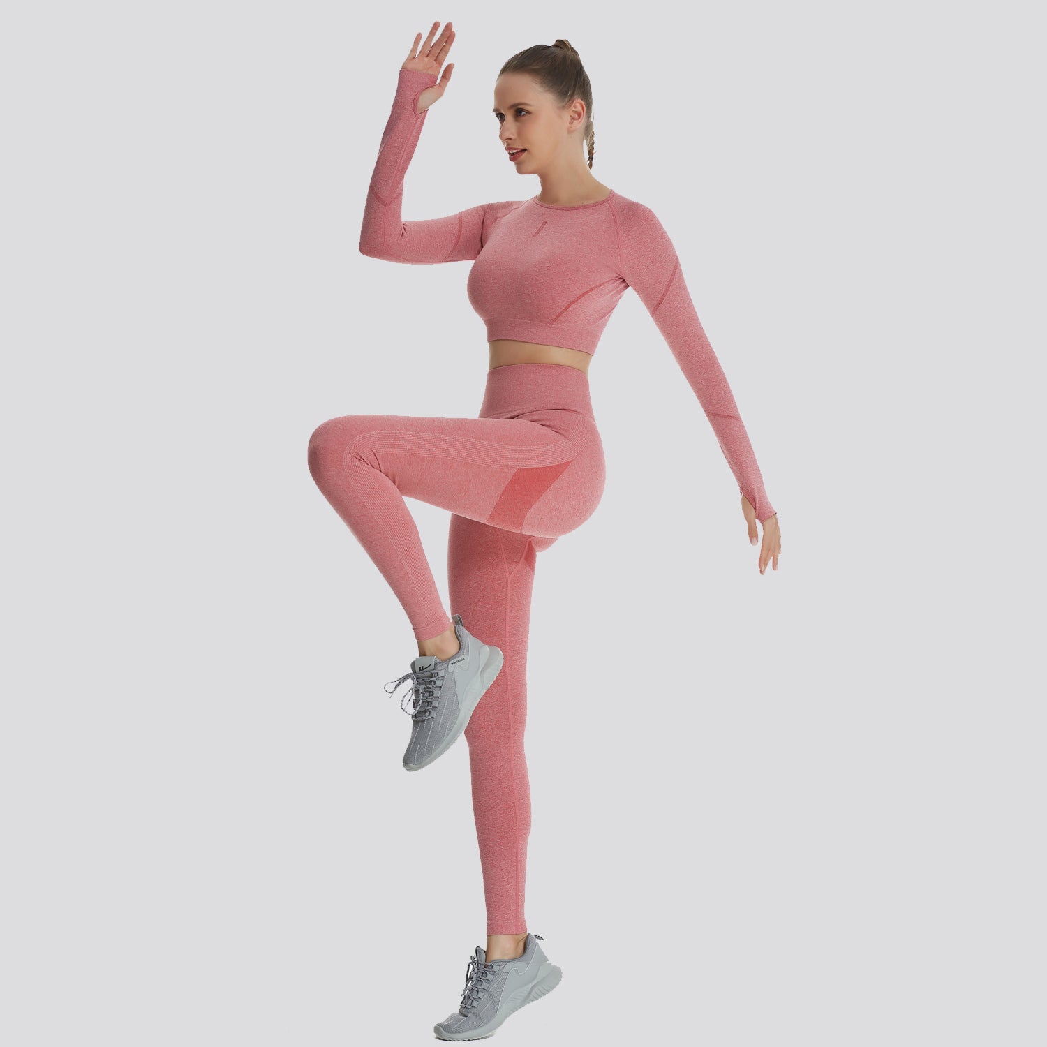 Buy JN JANPRINT Yoga Workout Sets for Women 2 Piece Gym Outfits Ribbed  Seamless Crop Tank High Waist Leggings Sport Bra Jumpsuit Set Online at  desertcartINDIA