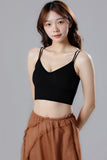 Cross Back Strappy Bra Women Longline  Wire Free  Night Bra Crop Tank Top Daily Wear Bra