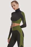 Women Tracksuit Workout Set 3 Piece Sets Sports Bra High Waist Workout Leggings Zipper Crop Top Yoga Wear Fitness